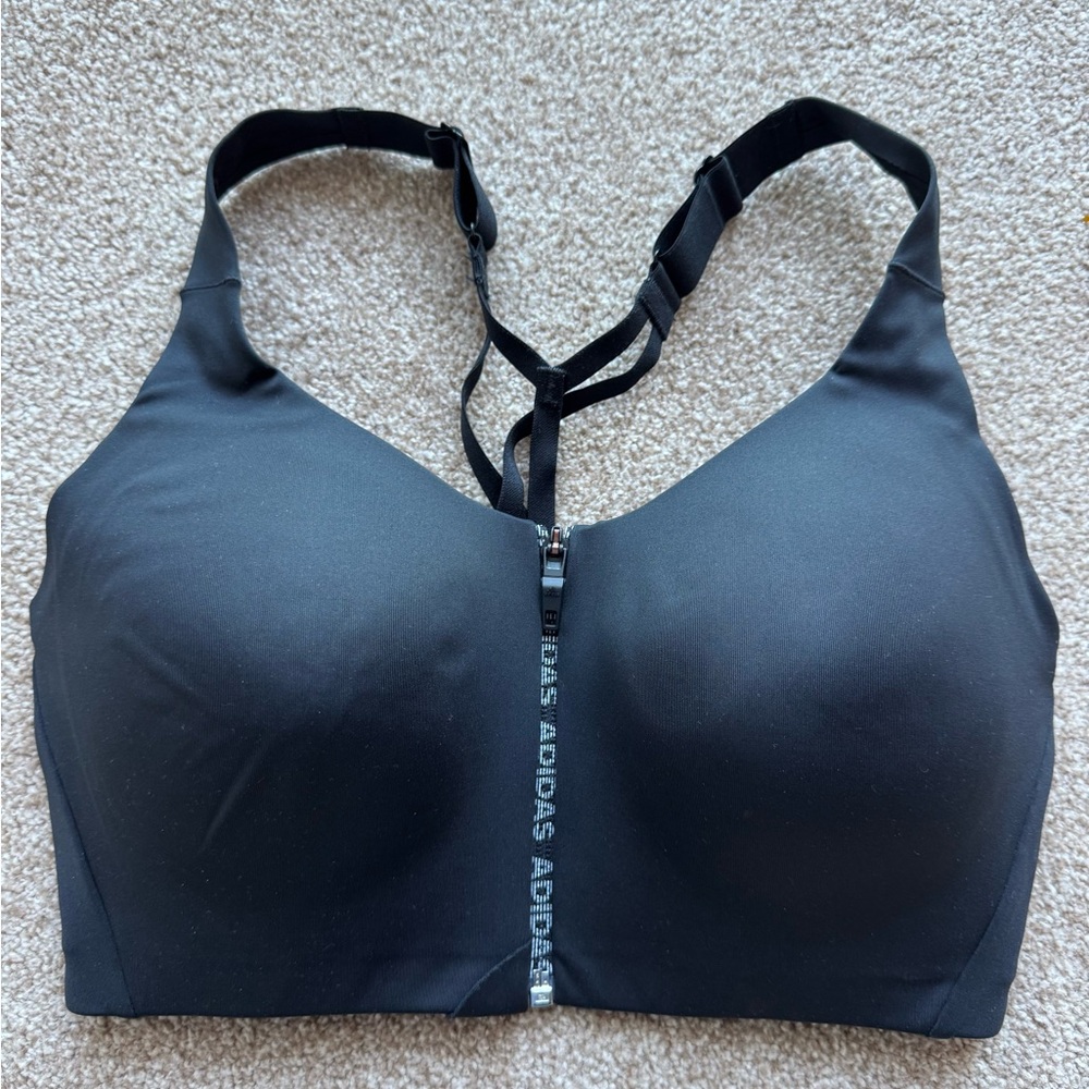 Adidas Women's Black Zip Sports Bra